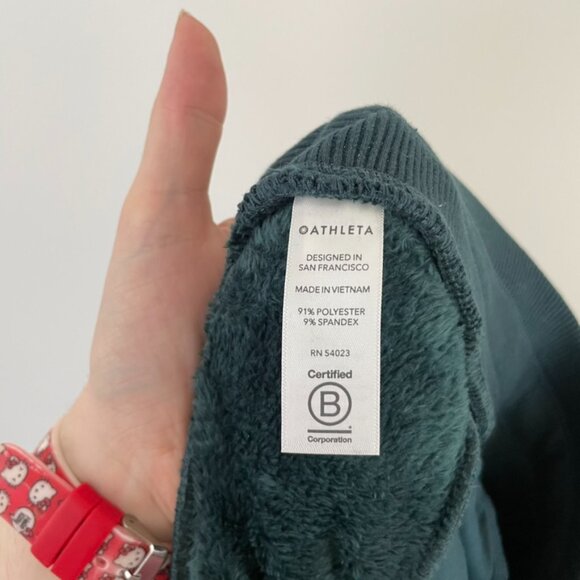 Athleta Double Cozy Karma Recovery Joggers in Teal Size Small - Picture 4 of 7